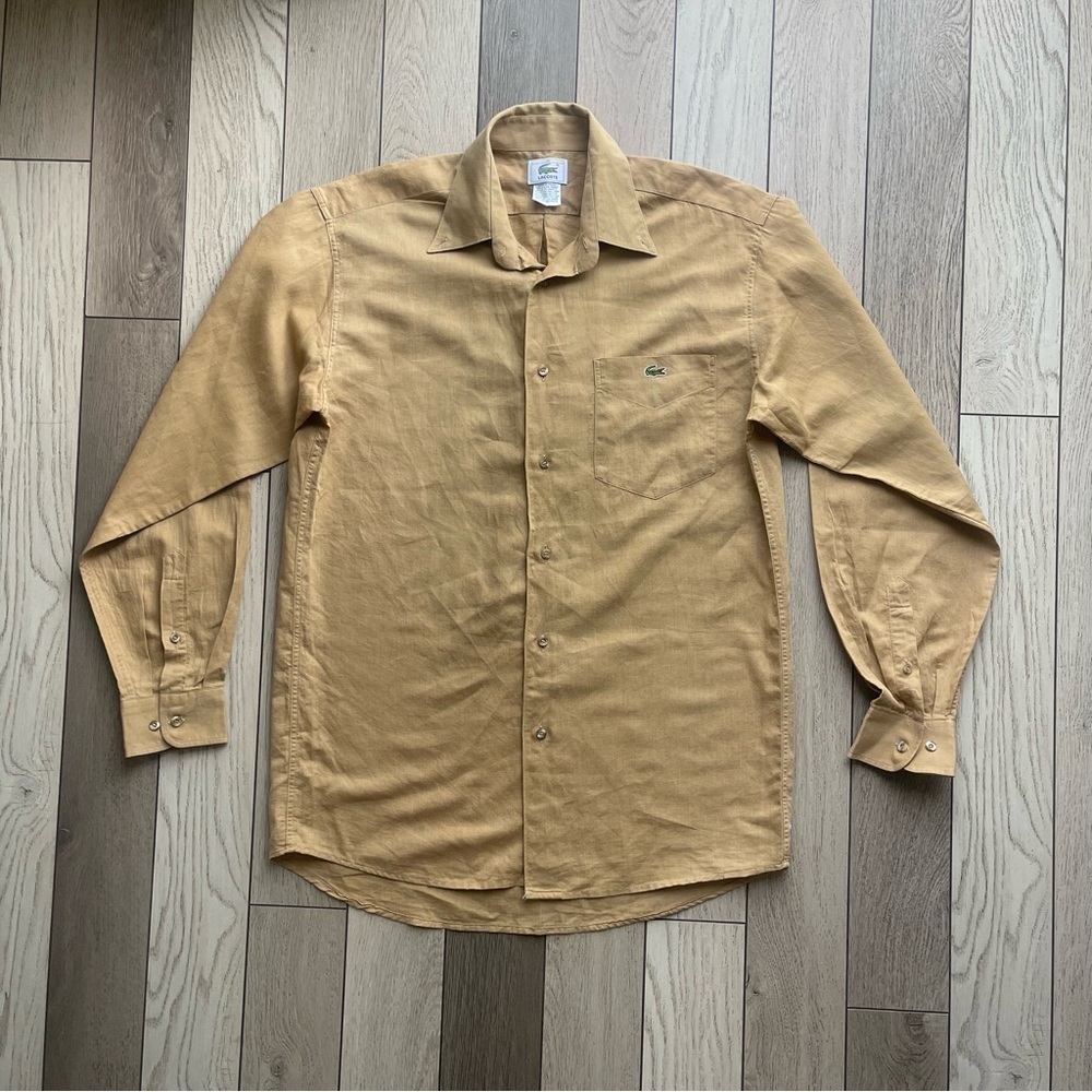 Lacoste Men's Camel Button Down Shirt